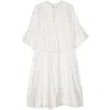 Yves Salomon Poplin Midi Dress In Neutrals