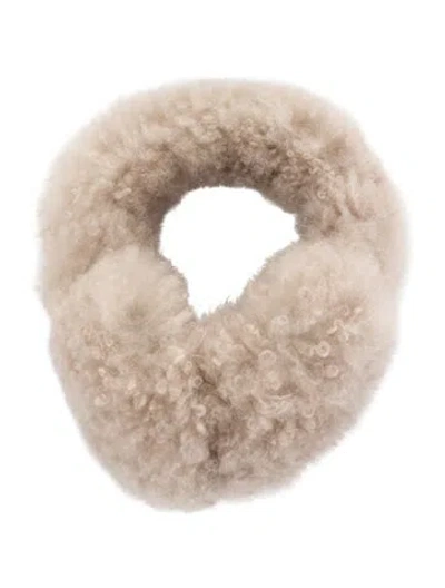 Pre-owned Yves Salomon Ear Muff's In Neutral