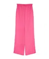 Yves Salomon Elastic Waist Casual Pants In Pink