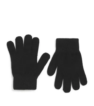 Yves Salomon Enfant Kids'  Cashmere Gloves In Black