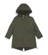 YVES SALOMON ENFANT RABBIT COLLAR HOODED COAT (4-14 YEARS)