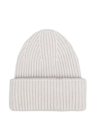 Yves Salomon Enfant Ribbed-knit Beanie Hat In Neutral