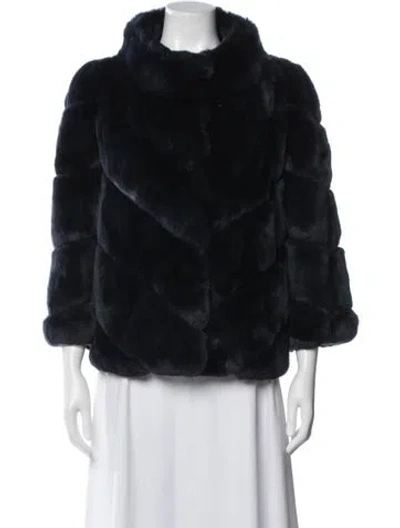 Pre-owned Yves Salomon Faux Fur Coat W/ Tags In Multi