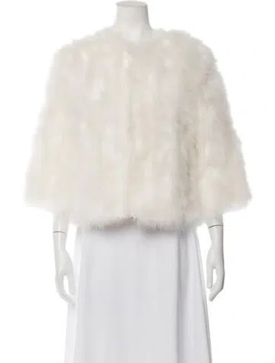 Pre-owned Yves Salomon Faux Fur Fur Jacket In Neutrals