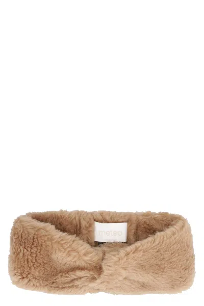 Yves Salomon Faux Fur Headband In Neutral