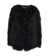 YVES SALOMON FEATHER CAPE