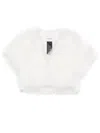 Yves Salomon Feather Jacket In White
