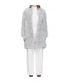 Yves Salomon Feather Shawl Collar Coat In Gray