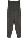 Yves Salomon Flannel Tailored Trousers In Grey