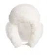 Yves Salomon Fox Fur Chapka Ski Hat In White