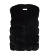 Yves Salomon Fox Fur Gilet In Black