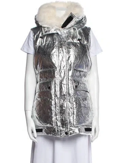 Pre-owned Yves Salomon Fox Printed Fur Jacket In Multi