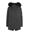 Yves Salomon Fox-rabbit Blended-cotton Parka In Black