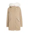 Yves Salomon Fox-rabbit Blended-cotton Parka In Brown