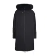 Yves Salomon Fox-rabbit Fur-trim Parka In Black