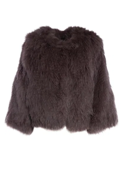 Yves Salomon Fur In Brown