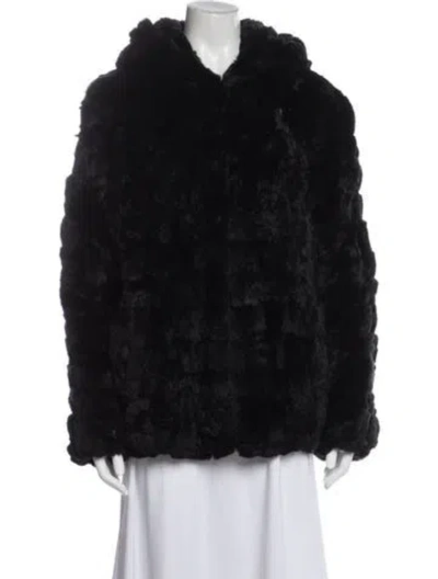 Pre-owned Yves Salomon Fur Coat In Black