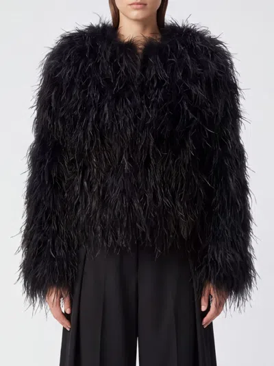 Yves Salomon Fur Coat Woman Color Black