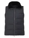 Yves Salomon Quilted Down-filled Mink Gilet With Contrast Lining In Black