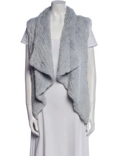 Pre-owned Yves Salomon Fur Faux Fur Jacket W/ Tags In Gray