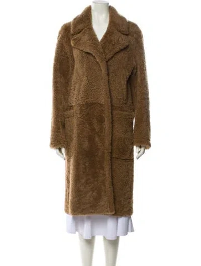 Pre-owned Yves Salomon Fur Fur Coat In Brown