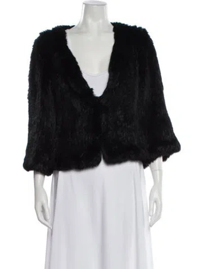 Pre-owned Yves Salomon Fur Fur Jacket In Black
