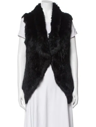 Pre-owned Yves Salomon Fur Fur Jacket In Black