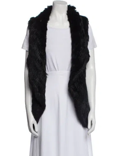Pre-owned Yves Salomon Fur Fur Jacket In Black