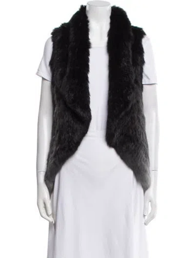Pre-owned Yves Salomon Fur Fur Jacket In Black