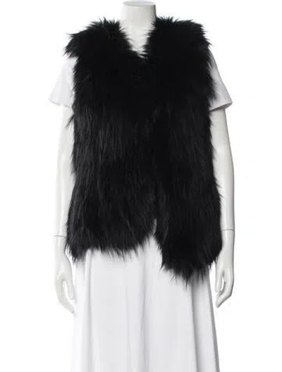 Pre-owned Yves Salomon Fur Fur Jacket In Black