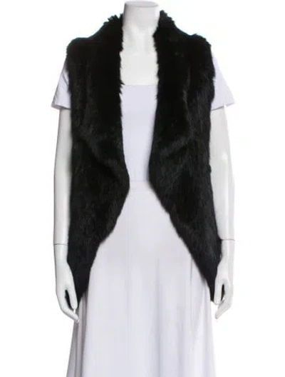 Pre-owned Yves Salomon Fur Fur Jacket In Black