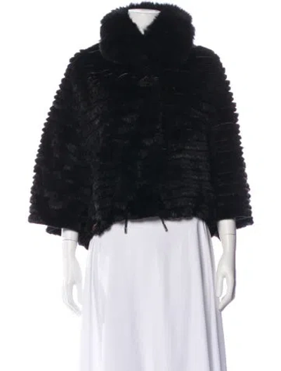 Pre-owned Yves Salomon Fur Fur Jacket In Black