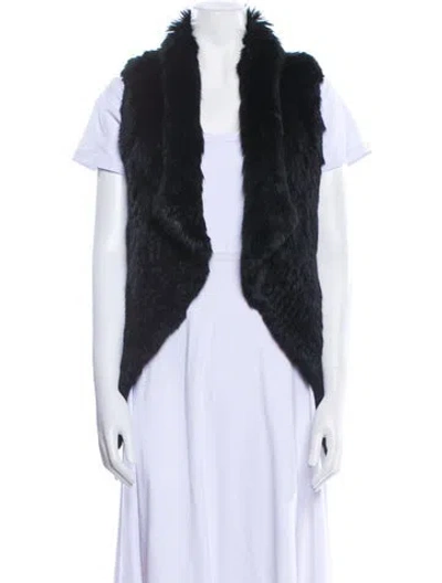 Pre-owned Yves Salomon Fur Fur Jacket In Blue