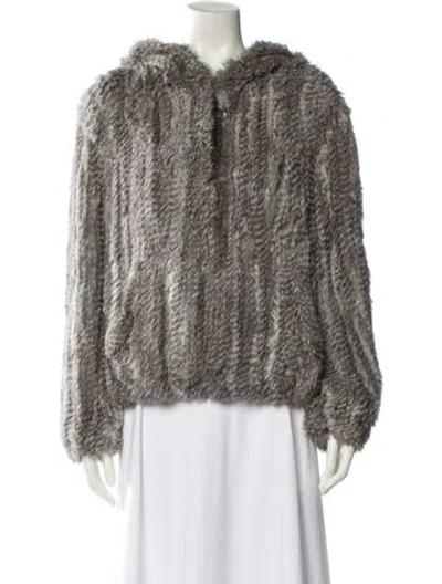 Pre-owned Yves Salomon Fur Fur Jacket In Brown