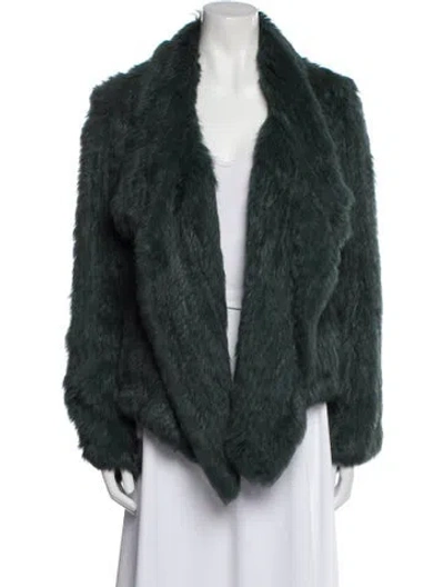 Pre-owned Yves Salomon Fur Fur Jacket In Green