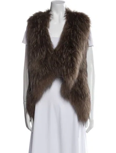 Pre-owned Yves Salomon Fur Fur Jacket In Neutral