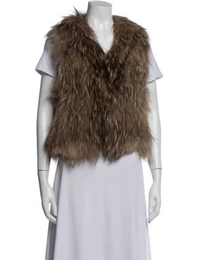 Pre-owned Yves Salomon Fur Fur Jacket In Neutrals
