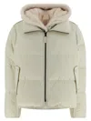Yves Salomon Fur Insert Cropped Down Jacket Puffer Jackets White In White