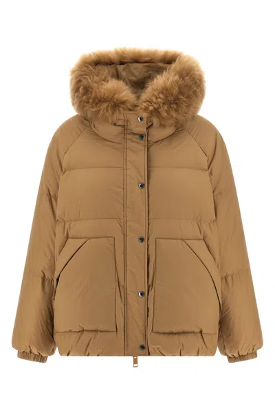 YVES SALOMON FUR INSERT DOWN JACKET