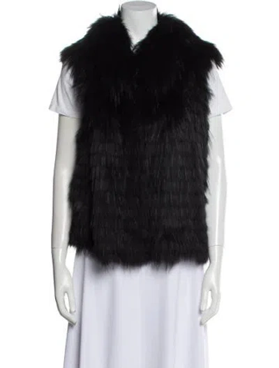 Pre-owned Yves Salomon Fur Jacket In Black