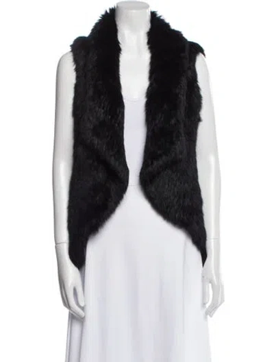 Pre-owned Yves Salomon Fur Jacket In Black