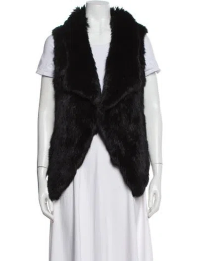 Pre-owned Yves Salomon Fur Jacket In Black