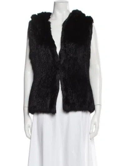 Pre-owned Yves Salomon Fur Jacket In Black