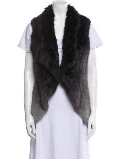 Pre-owned Yves Salomon Fur Jacket In Blue