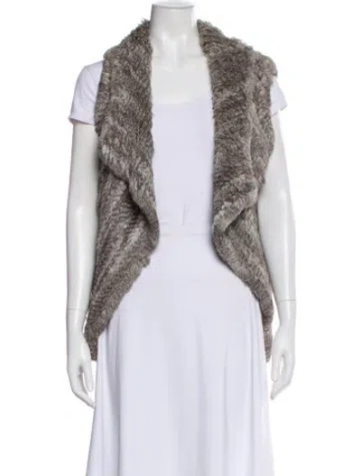 Pre-owned Yves Salomon Fur Jacket In Gray