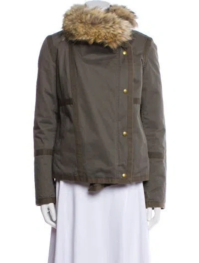 Pre-owned Yves Salomon Fur Jacket In Neutral