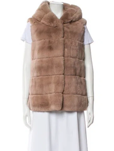 Pre-owned Yves Salomon Fur Jacket In Pink