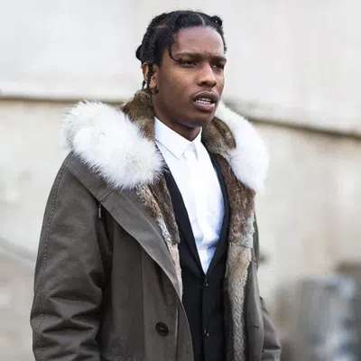 Pre-owned Yves Salomon Fur Parka (rabbit & Coyote) Worn By A$ap Rocky In Green