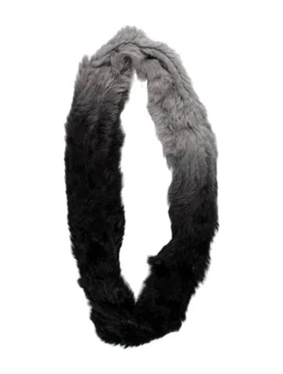 Pre-owned Yves Salomon Fur Scarf In Black/grey
