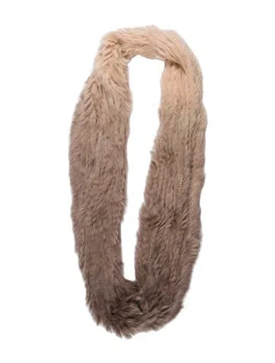 Pre-owned Yves Salomon Fur Scarf In Neutral